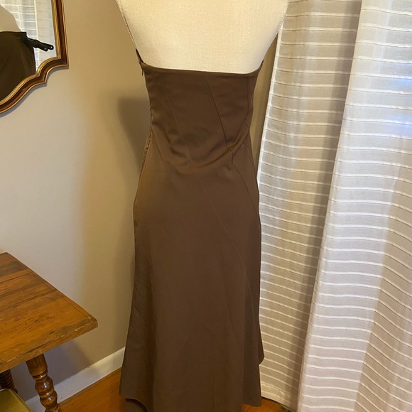 BCBG MaxAzria Sz 12 dark brown strapless dress - Picture 2 of 8